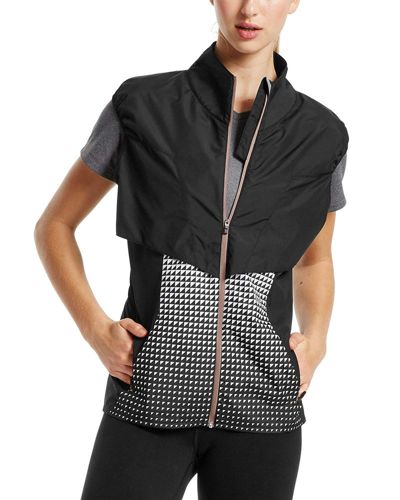 New Mission Women's VaporActive Dynamo Running Vest Black/White X-Small