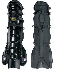 New Pair of West Vest Wilson Umpire Leg Guards 16-17 Black WTA3409