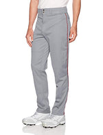 New Wilson Men's Classic Relaxed Fit Piped Baseball Pant Gray/Red X-Large
