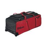 New Wilson Pudge Bag on Wheels Catcher Equipment Bag Red/Black  38 x15x13