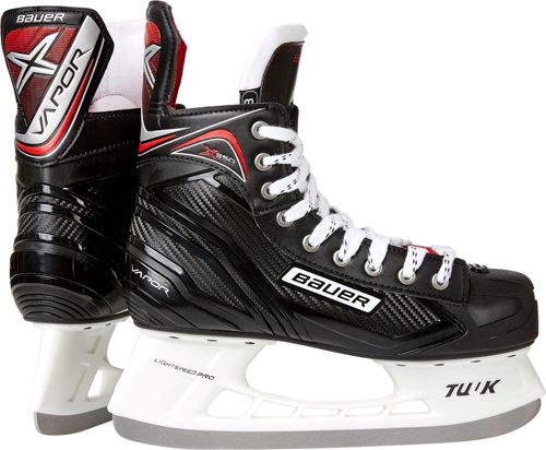New Bauer Senior Vapor X350 Ice Hockey Skates Men 12 Black/Red Dynamic Speed