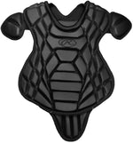 New Rawlings Intermediate Out Catcher Chest Protector, Matte Black 16 Inch