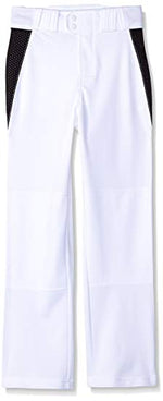 New Rawlings Youth BPVP Relaxed Fit V-Notch Insert Baseball Pant Wht/Blk XX-Lrg