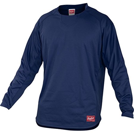 New Rawlings Youth Dugout Fleece Pullover, Small, Navy