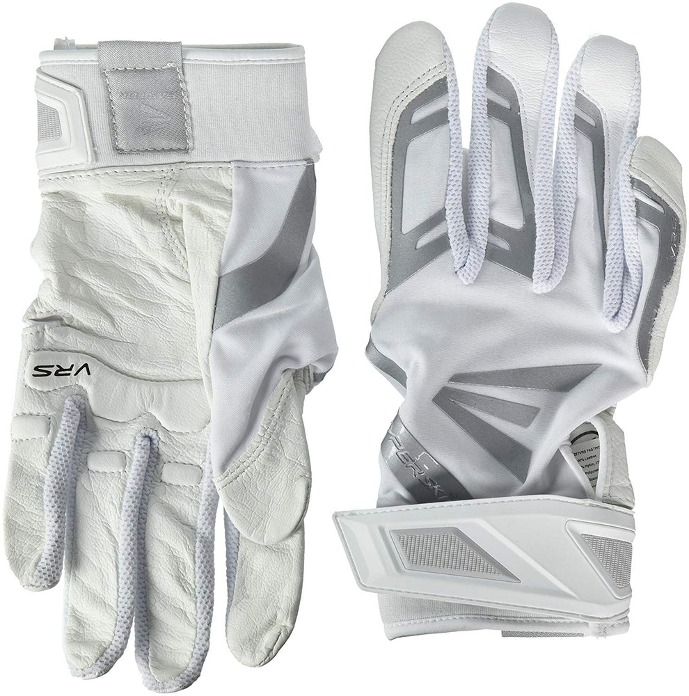 New Easton Women's Zf7 VRS Hyperskin Fastpitch Batting Gloves White/Silver Large